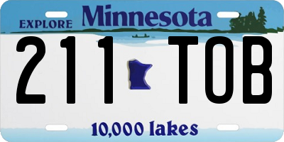 MN license plate 211TOB