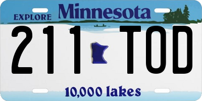 MN license plate 211TOD