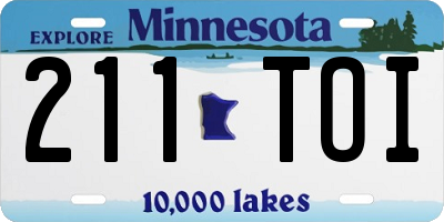 MN license plate 211TOI