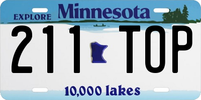 MN license plate 211TOP