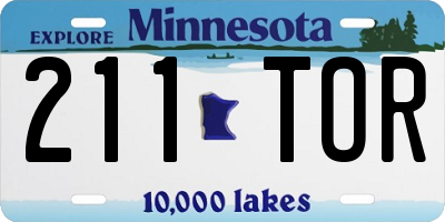 MN license plate 211TOR