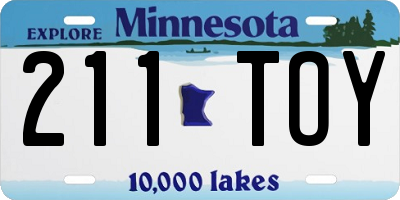 MN license plate 211TOY