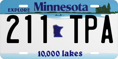 MN license plate 211TPA