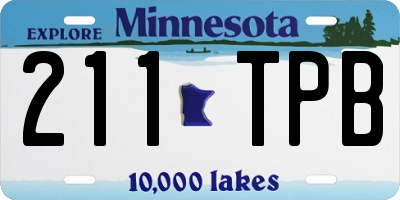 MN license plate 211TPB