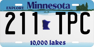 MN license plate 211TPC