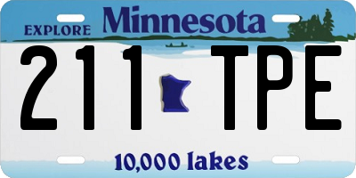 MN license plate 211TPE