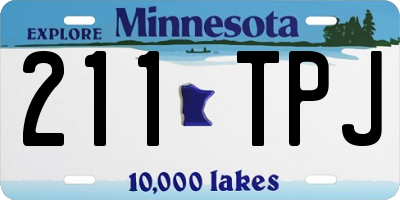 MN license plate 211TPJ
