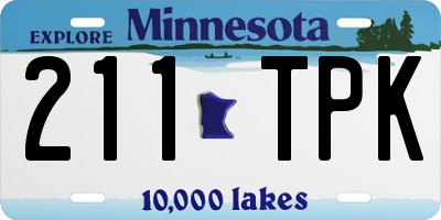 MN license plate 211TPK