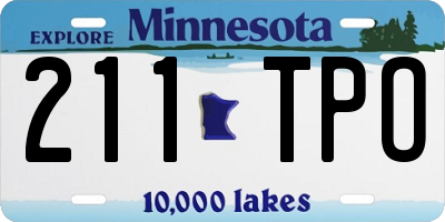 MN license plate 211TPO
