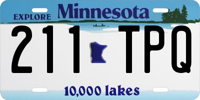 MN license plate 211TPQ