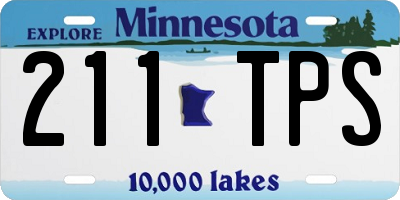 MN license plate 211TPS