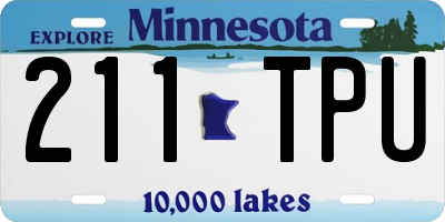 MN license plate 211TPU