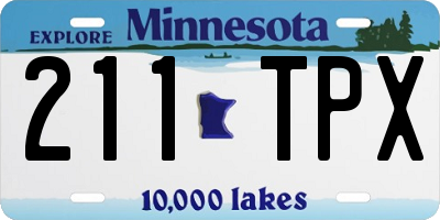 MN license plate 211TPX