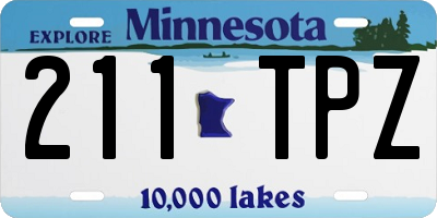 MN license plate 211TPZ