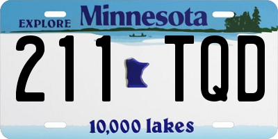 MN license plate 211TQD