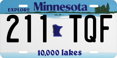 MN license plate 211TQF