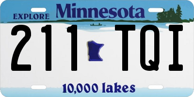 MN license plate 211TQI