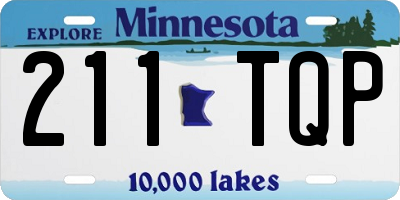 MN license plate 211TQP