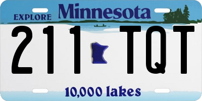 MN license plate 211TQT