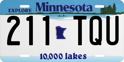 MN license plate 211TQU