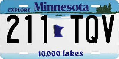 MN license plate 211TQV