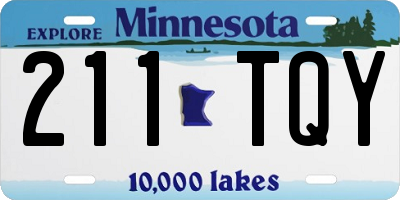 MN license plate 211TQY