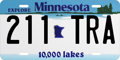 MN license plate 211TRA