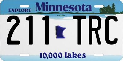MN license plate 211TRC