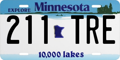 MN license plate 211TRE