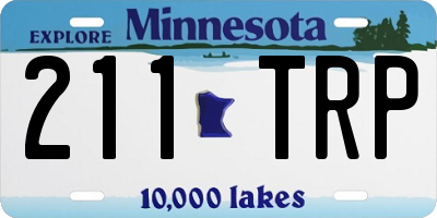MN license plate 211TRP