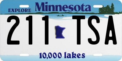 MN license plate 211TSA