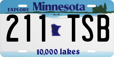MN license plate 211TSB