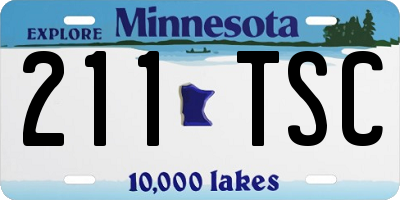 MN license plate 211TSC