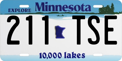 MN license plate 211TSE