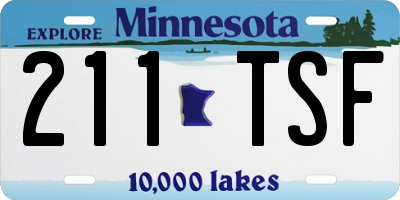 MN license plate 211TSF