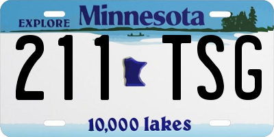 MN license plate 211TSG