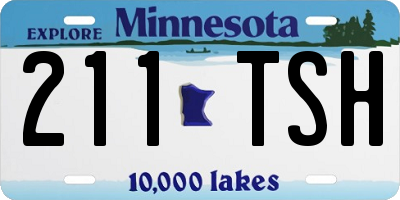 MN license plate 211TSH