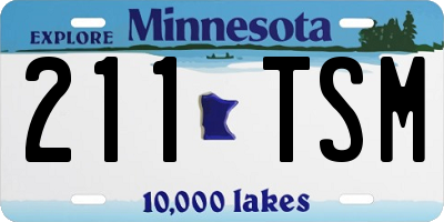 MN license plate 211TSM