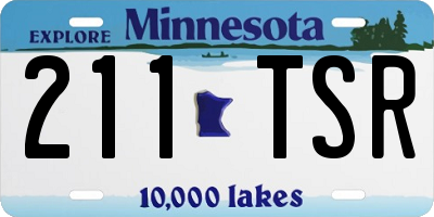 MN license plate 211TSR