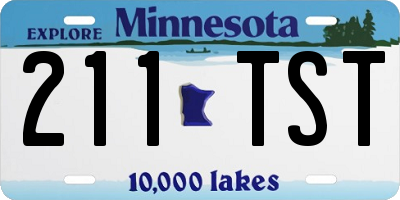 MN license plate 211TST