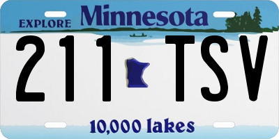 MN license plate 211TSV