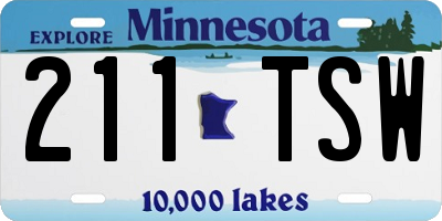 MN license plate 211TSW