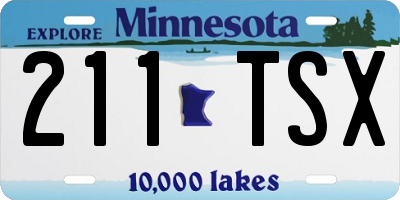 MN license plate 211TSX