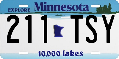 MN license plate 211TSY