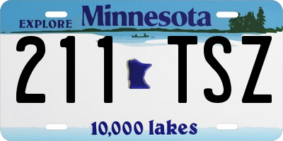 MN license plate 211TSZ