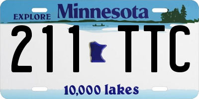 MN license plate 211TTC