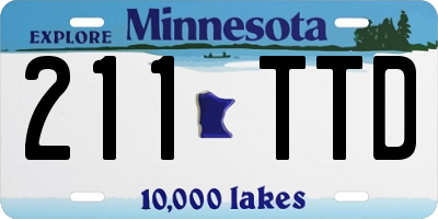 MN license plate 211TTD