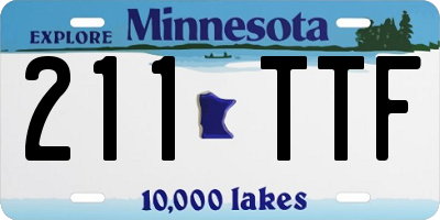 MN license plate 211TTF