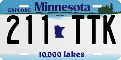 MN license plate 211TTK