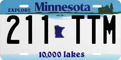 MN license plate 211TTM